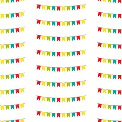 Bunting seampless pattern, bunting background, vector eps10 illustration