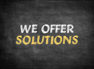 Obraz premium we offer solutions