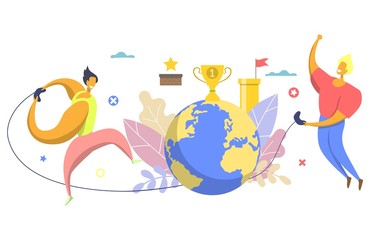 Online games vector poster banner design template