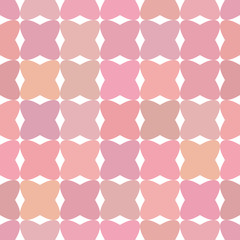 Seamless pattern with ordered arrangement of abstract geometric shapes.The image of flat crosses simulating patchwork. Colorful illustration.