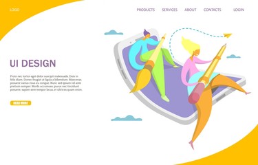 UI design vector website landing page design template