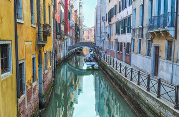 Naklejka na ściany i meble The canals venice veneto italy