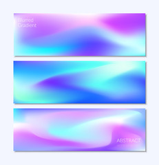 Naklejka premium Blurred Gradient Vector Background. Modern abstract brochure, leaflet, flyer, cover, catalog, annual report templates set. Vector illustration for business covers, corporate presentation banners.