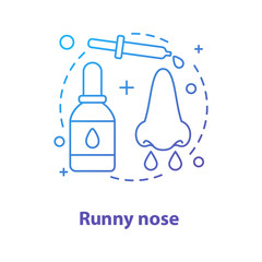 Runny nose concept icon