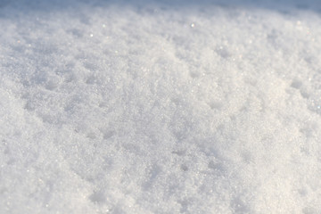 Obraz premium The texture of the snow close up. WInter background