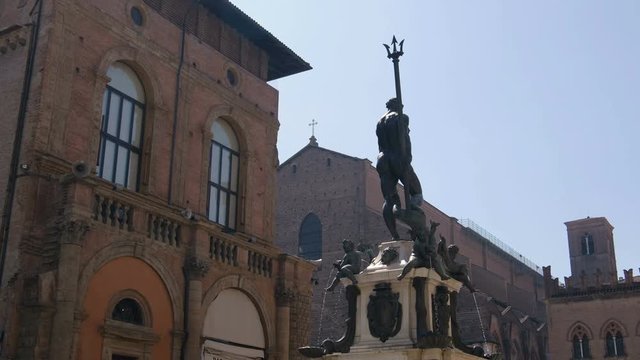 Piazza Nettuno in Bologna - Emilia Romagna - Italy