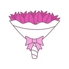 Wedding bouquet color icon