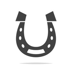 Horseshoe icon vector isolated