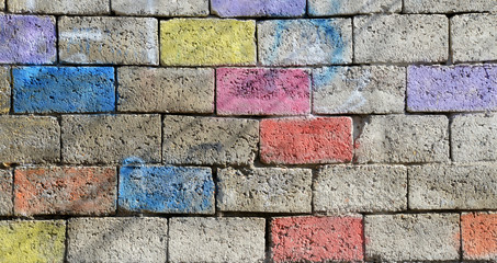 colorful  brick wall background