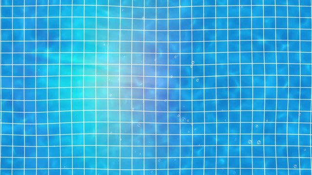 Bright Blue Tiled Pool with Nice Caustics - No Flare