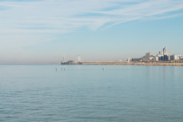 Fototapeta premium The hague netherlands beach promenade sea view