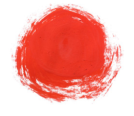 circle spot of red paint
