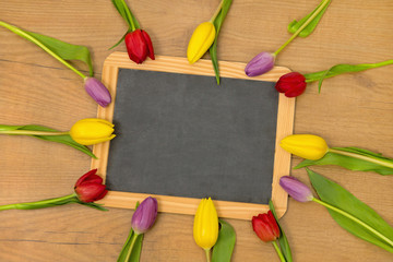 Tulpen und Tafel