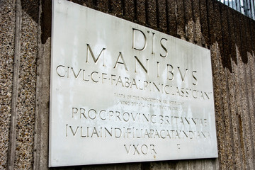 tablica rzymska w londynie  © Dariusz Grochal 