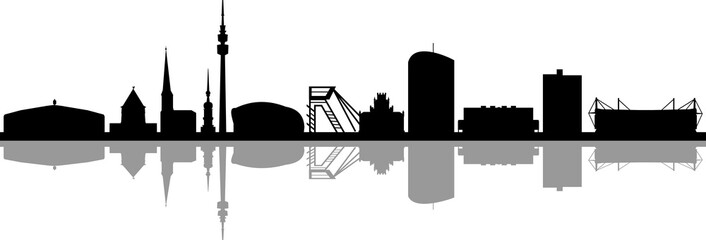 Obraz premium Dortmund City Skyline Mining