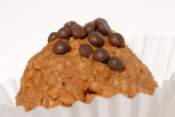 Cake with the name anthill on a light background closeup. Shallow depth of field