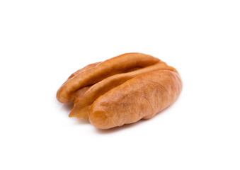 Fresh pecan nuts isolated on a white background