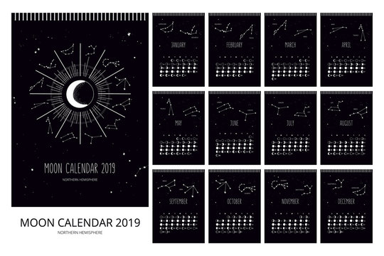 Moon Phase Calendar 2019 Images – Browse 105 Stock Photos
