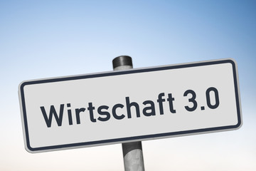 Wirtschaft 3.0, Metallschild