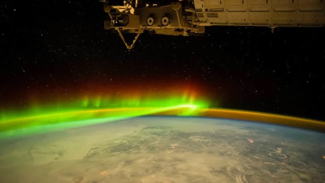 4K time lapse view from International Space Station passing over U.S. to Atlantic Ocean Time lapse is rendered from NASA free photos