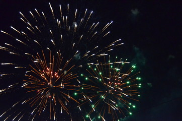 fireworks, night, celebration, light, firework, explosion, abstract, holiday, sky, star, fire, black, celebrate, party, blue, christmas, new, dark, stars, fiber, bright, space, burst, event, festival