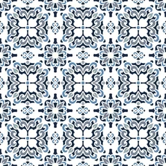 Foto op Canvas Seamless tile pattern with simple swirls © buia_gatta
