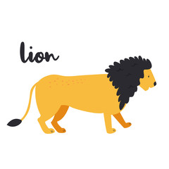 Adorable king lion on white background
