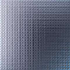 Silver background of an array of conical squares.