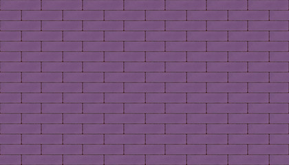 Purple rectangle ceramic tile. Tile wall background.