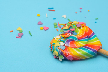 Obraz premium heart shaped lollipop