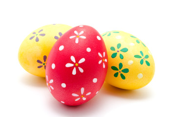 Perfect colorful handmade easter eggs isolated