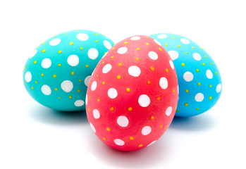 Perfect colorful handmade easter eggs isolated