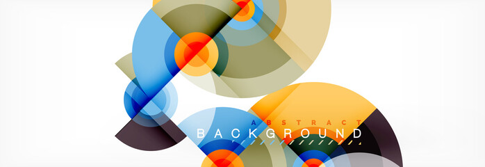 Obraz premium Koło streszczenie tło z trójkątnymi kształtami na nowoczesny design, okładka, szablon, broszura, ulotka.
