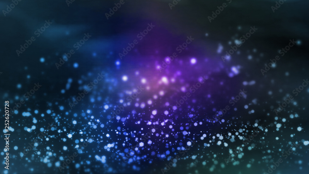 Poster 3d rendering of abstract hexagon geometry waves selective focus background. for deep machine learnin