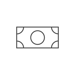 Money banknote outline icon