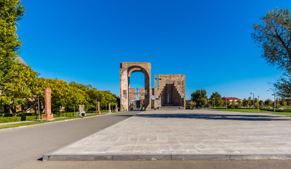 Fototapeta na wymiar Etchmiadzin Open Air Altar. Vagharshapat, Armenia
