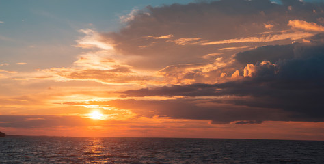 Sunset on the sea