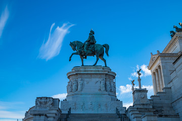 Obraz premium Monument of Victor Emmanuel on Venice Square in Rome . Italy.