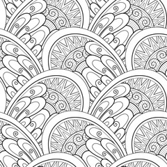 Monochrome Ethnic Seamless Pattern