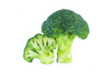 Broccoli on white background.