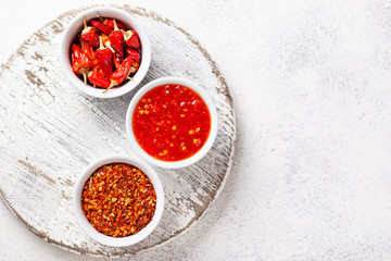 Chili sauce with dried peppers