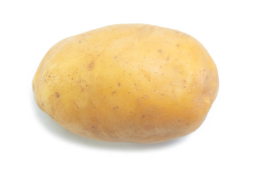 potato on white background