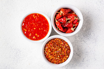 Chili sauce with dried peppers