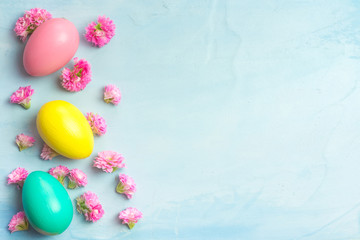 Obraz na płótnie Canvas Multi-colored Easter eggs