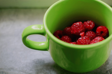 Cup with red fruits