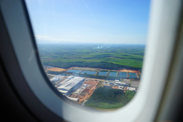 Fototapeta premium view from airplane window
