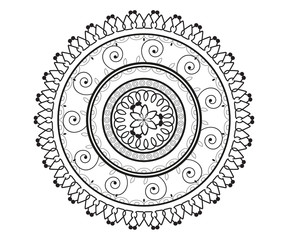 Mandala. Henna. Round form.