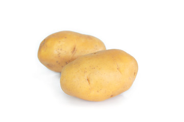 potato on white background.