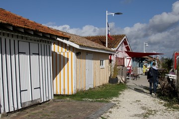 le port d'Audenge sur le bassin d'Arcachon,littoral atlantique