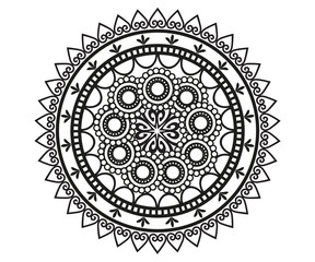 Mandala. Henna. Round form.